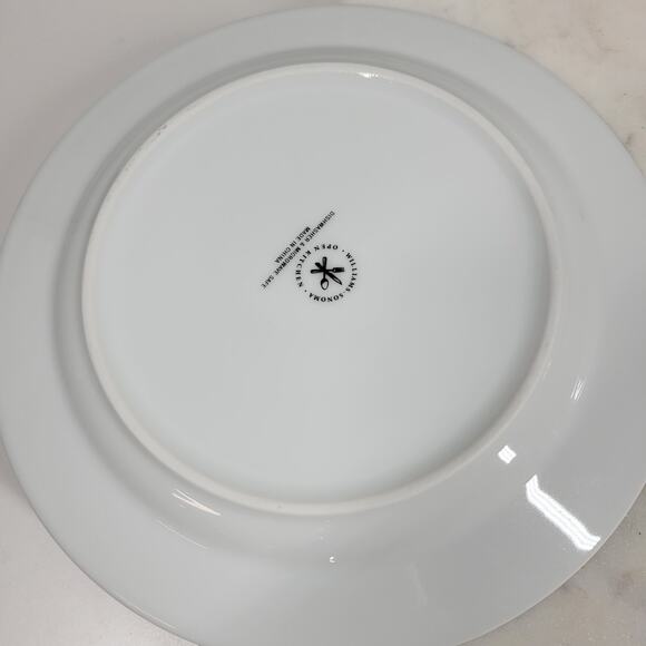 Williams Sonoma Open Kitchen Salad Plate 9" Gold Trim Porcelain 2-Pc Dinnerware - Picture 9 of 15
